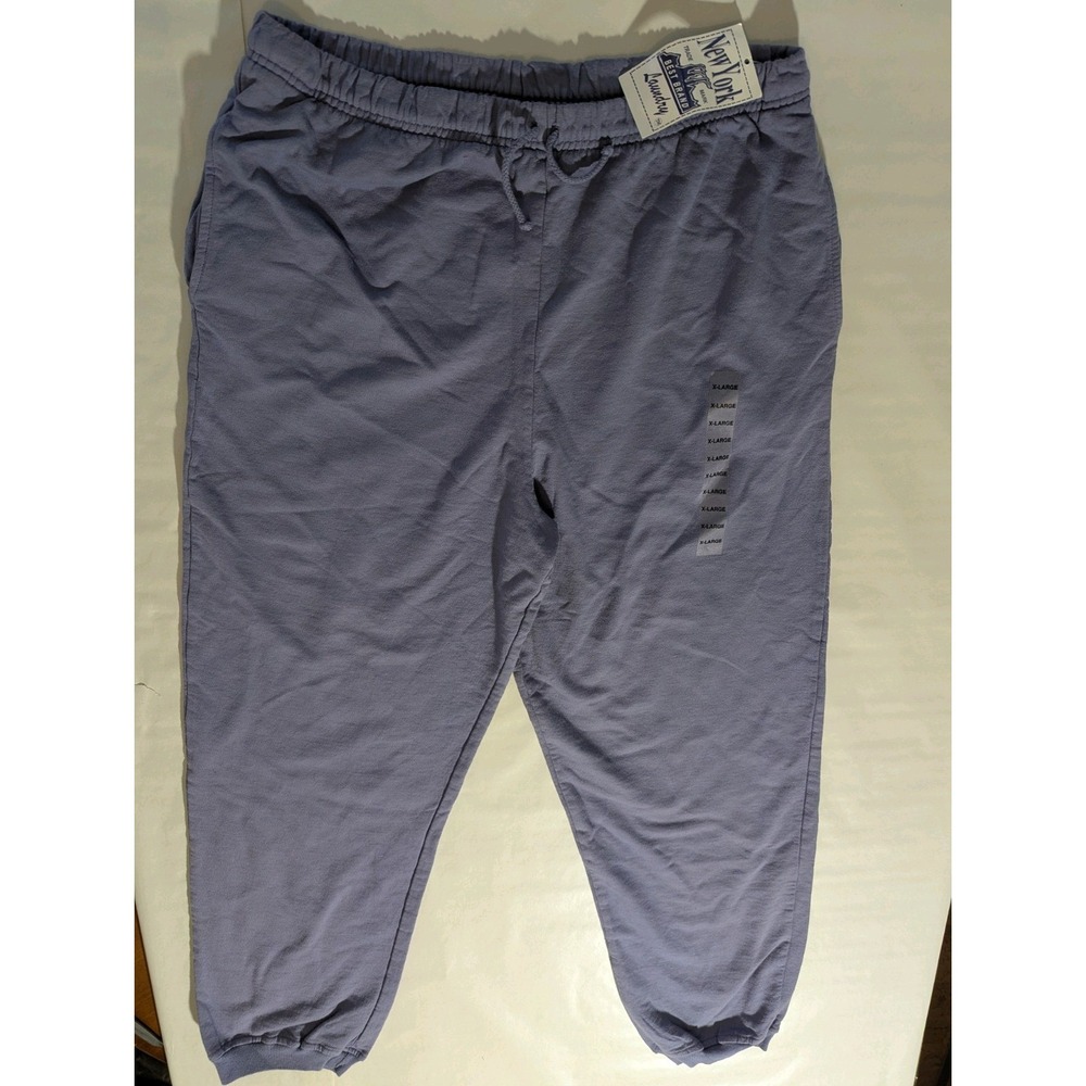 NWT N.Y.L New York Laundry Purple Cotton Tapered Sweatpants XL NWT